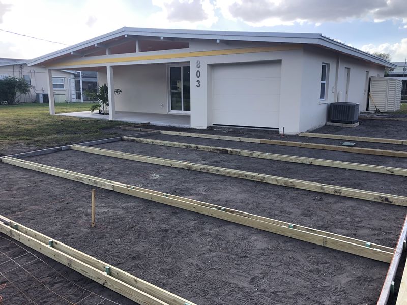 Formwork and grade prep for the modern home driveway