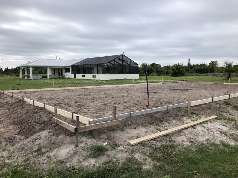 Formed and graded building pad ready for the pour